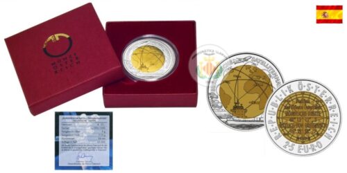 AUSTRIA 25 EUROS 2006 SERIE NIOBIO SATELITE EUROPEO