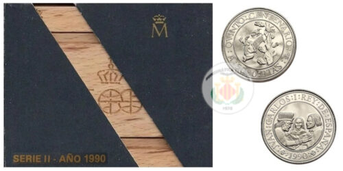 ESPAÑA V CENTENARIO 5000 PESETAS PLATA 1990