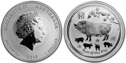 AUSTRALIA 1 DOLAR 2019 AÑO DEL CERDO
