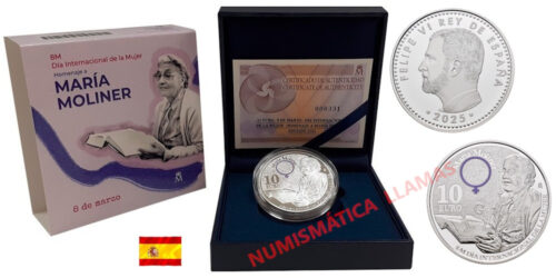 ESPAÑA 10 EUROS 2025  MARIA MOLINER - Imagen 2