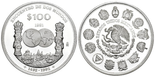 MEXICO 100 PESOS 1991 SERIE IBEROAMERICANA
