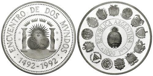ARGENTINA 1000 AUSTRALES 1991 SERIE IBEROAMERICANA