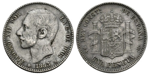 ALFONSO XII  1 PESETA 1883