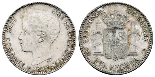 ALFONSO XIII  1 PESETA 1900