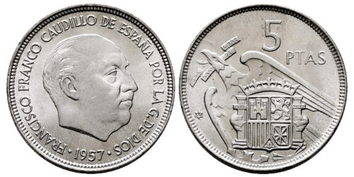 ESTADO ESPAÑOL 5 PESETAS 1957*61
