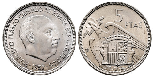 ESTADO ESPAÑOL 5 PESETAS 1957*66