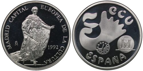 ESPAÑA 5 ECUS 1992 CARLOS III