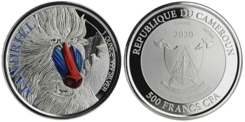 CAMERUN 500 FRANCOS 2020 MANDRIL