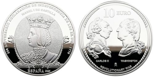 ESPAÑA 10 EUROS 2026  INDEPEND. E.E.U.U. ISABEL I DE CASTILLA