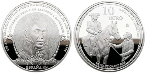 ESPAÑA 10 EUROS 2026  INDEPEND. E.E.U.U. FRANCISCO DE SAAVEDRA Y SANGRONIS