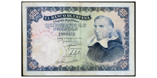 ESTADO ESPAÑOL 500 PESETAS 1946 FRANCISCO DE VITORIA