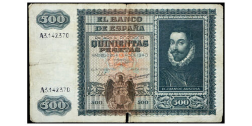 ESTADO ESPAÑOL 500 PESETAS 1940 DON JUAN DE AUSTRIA