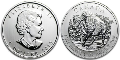 CANADA 5 DOLARES 2013 BISONTE