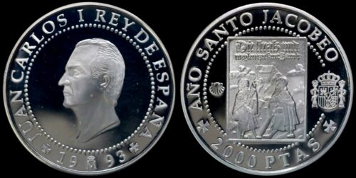 ESPAÑA AÑO SANTO JACOBEO 1993 SERIE COMPLETA EN PLATA - Imagen 4