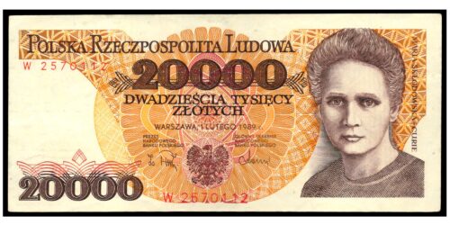 BILLETE; POLONIA 20000 ZLOTYCH 1989