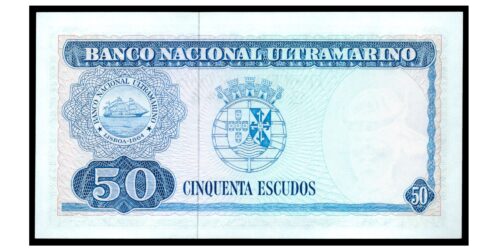 Alternative view of BILLETE; TIMOR 50 ESCUDOS 1967