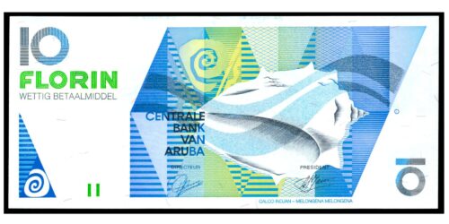BILLETE; ARUBA 10 FLORINES 1993