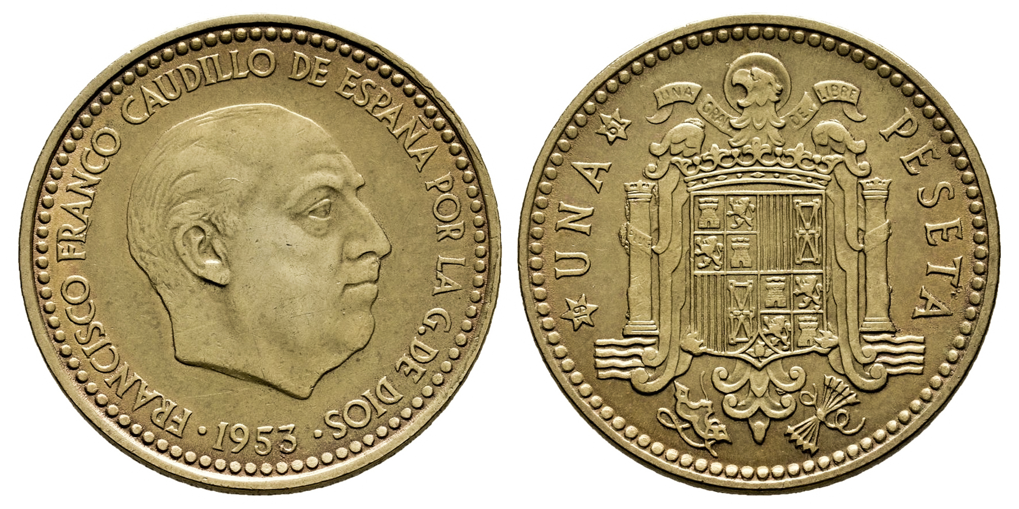 ESTADO ESPAÑOL 1 PESETA 1953*19-61