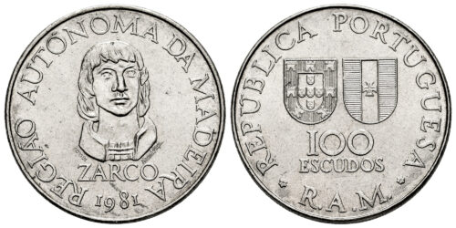MADEIRA 100 ESCUDOS 1981 REGION AUTONOMA PORTUGUESA