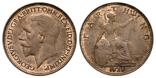 INGLATERRA 1 FARTHING 1929