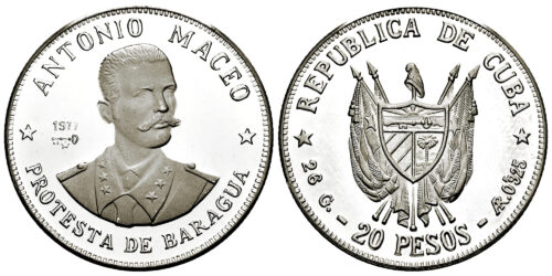 CUBA 20 PESOS 1977  ANTONIO MACEO