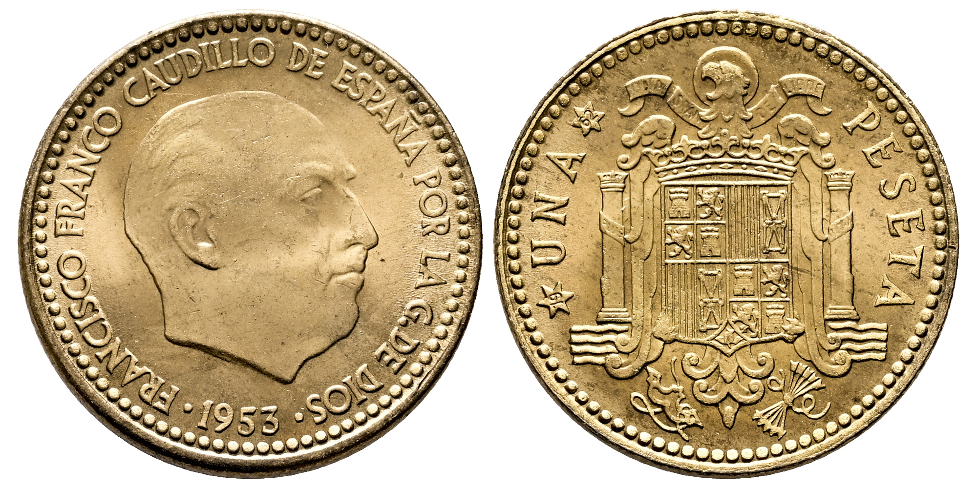 ESTADO ESPAÑOL 1 PESETA 1953*19-62