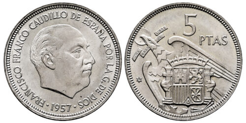 ESTADO ESPAÑOL 5 PESETAS 1957*59