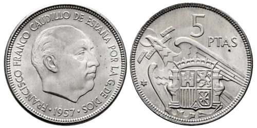 ESTADO ESPAÑOL 5 PESETAS 1957*64