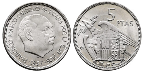 ESTADO ESPAÑOL 5 PESETAS 1957*65
