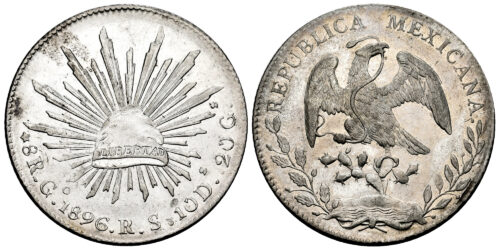 MEXICO 8 REALES 1896 GUANAJUATO RS