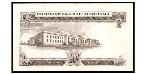 Alternative view of BILLETE; AUSTRALIA 10 SHILLINGS (1954-60)