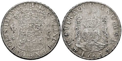 CARLOS III  8 REALES 1768 MEXICO MF
