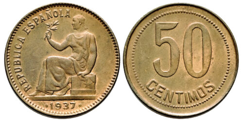 II REPUBLICA 50 CENTIMOS 1937* -4