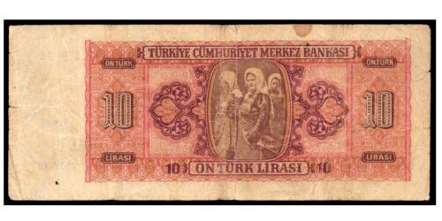 Alternative view of BILLETE; TURQUIA 10 LIRAS 1930 (1942)