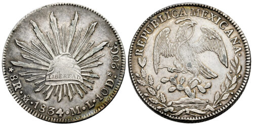 MEXICO 8 REALES 1834 MEXICO ML