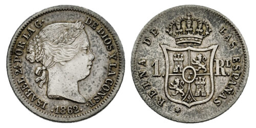 ISABEL II  1 REAL 1862 MADRID