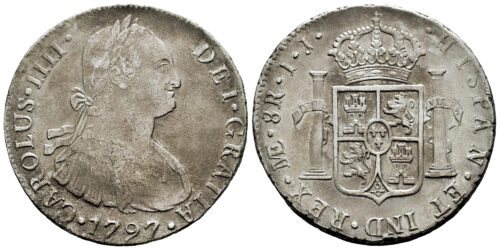 CARLOS IV  8 REALES 1797 LIMA IJ