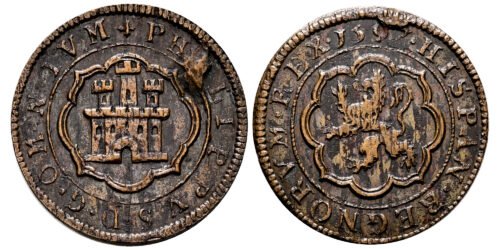 FELIPE II  4 MARAVEDIS 1597 SEGOVIA