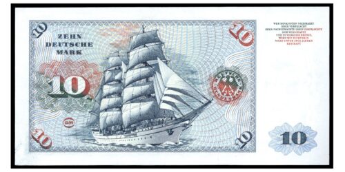 Alternative view of BILLETE; ALEMANIA FEDERAL 10 MARCOS 1960