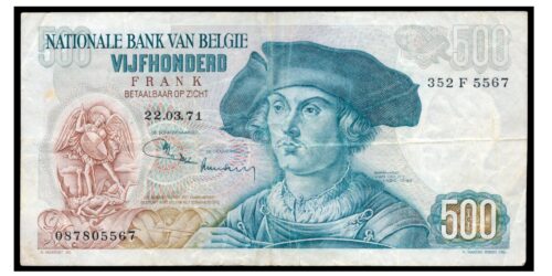 BILLETE: BELGICA 500 FRANCOS 1971