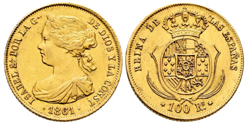 ISABEL II  100 REALES 1861 MADRID