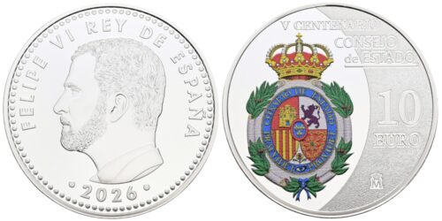 ESPAÑA 10 EUROS 2026  V CENTENARIO DEL CONSEJO DE ESTADO