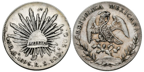 MEXICO 8 REALES 1896 GUANAJUATO RS