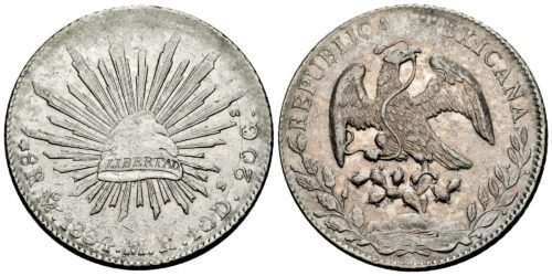 MEXICO 8 REALES 1884 MEXICO MH