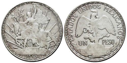 MEXICO 1 PESO 1910 TIPO CABALLITO