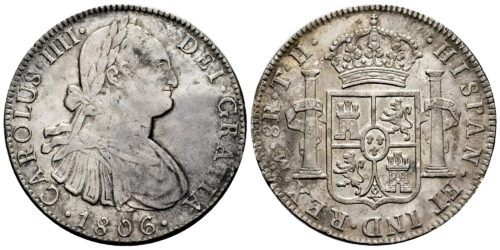 CARLOS IV  8 REALES 1806 MEXICO TH