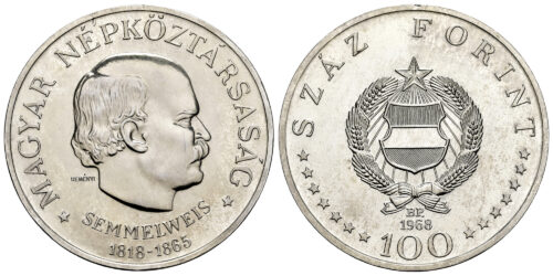 HUNGRIA 100 FORINT 1968 SEMMELWEIS