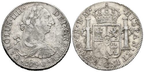 CARLOS IV  8 REALES 1790 MEXICO FM