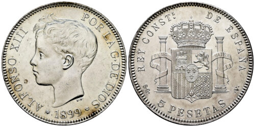 ALFONSO XIII  5 PESETAS 1899