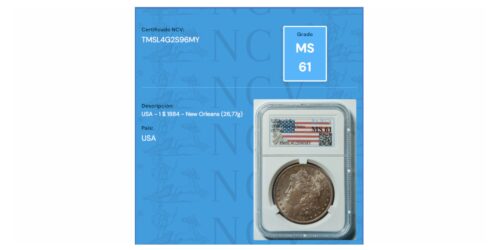 USA 1 DOLAR 1884 O - Imagen 2